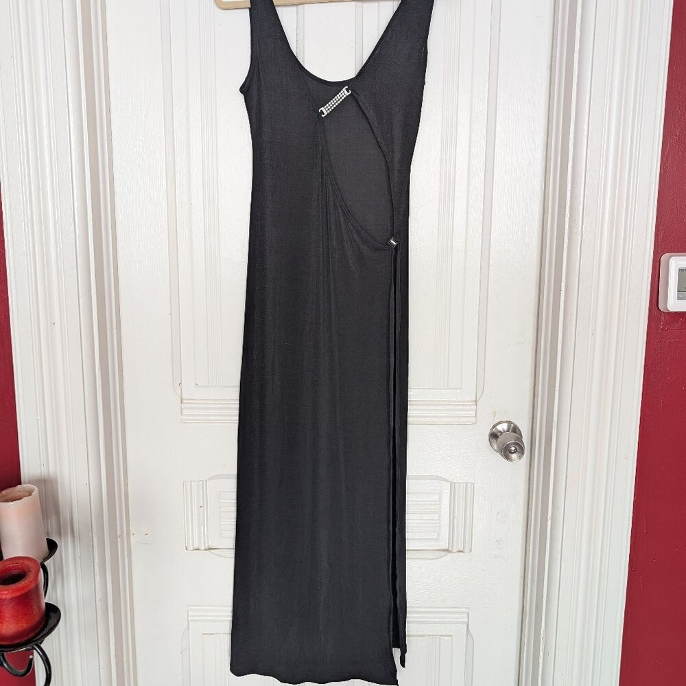 Leg Avenue High Slit Rhinestone Jersey Gown